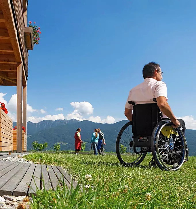 Vakantie op een rolstoeltoegankelijke boerderij in Zuid-Tirol