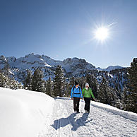 Geprepareerde winterwandelpaden en uitnodigende almhutten - TG San Vigilio-San Martin