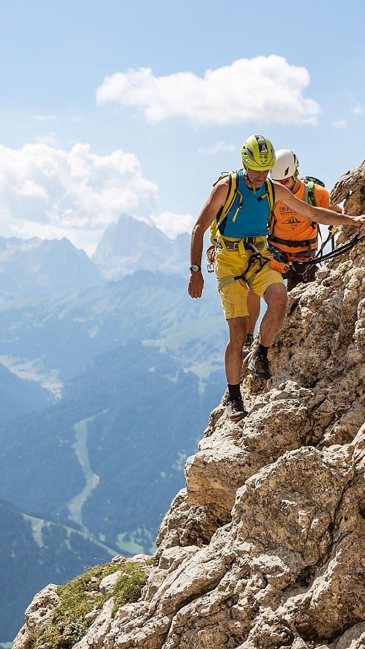 Klettersteigen in de Dolomieten in Zuid-Tirol