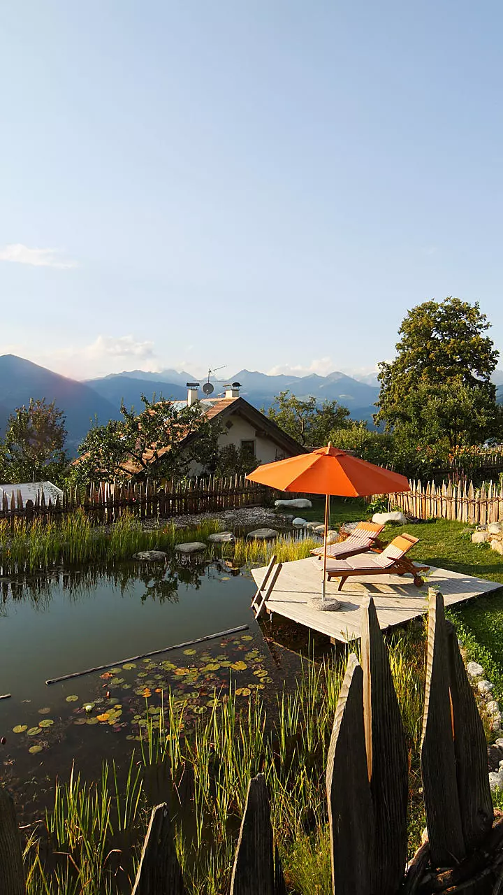 Zwemplezier op de boerderij in Zuid-Tirol
