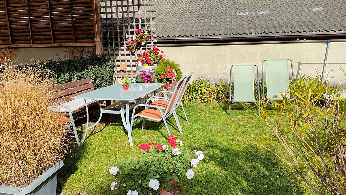 Zithoek in de tuin