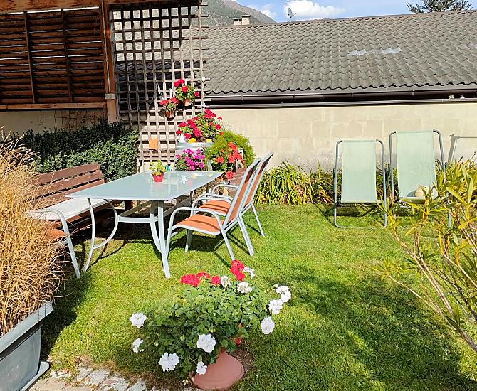Zithoek in de tuin
