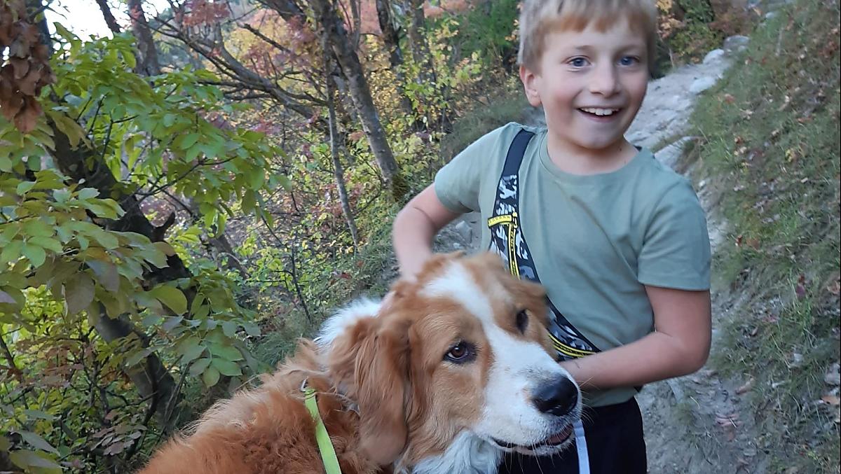 Karl met onze hond Flecki