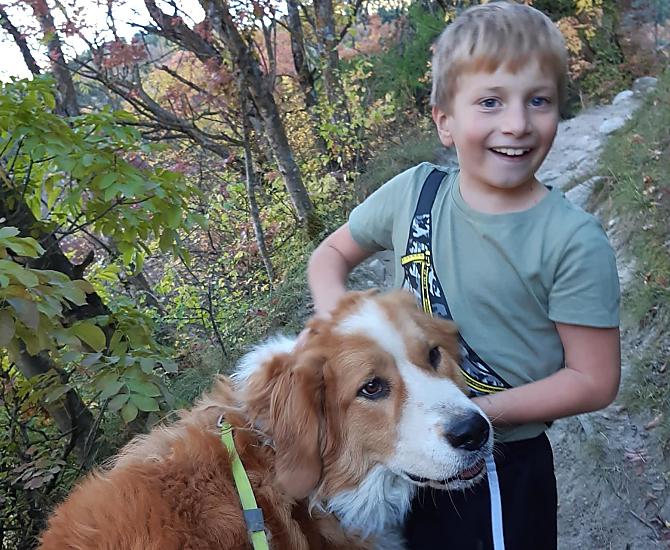 Karl met onze hond Flecki