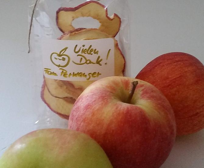 Verse appels proeven en gedroogd fruit