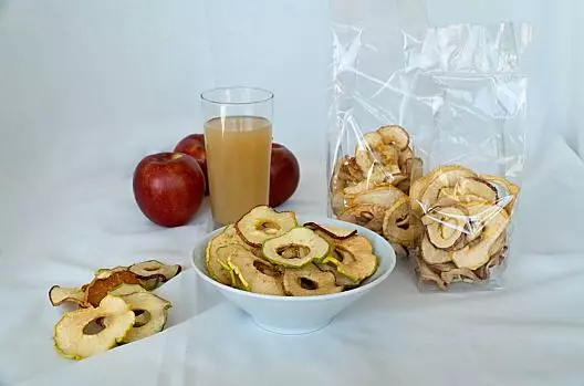 Appelchips en appelsap
