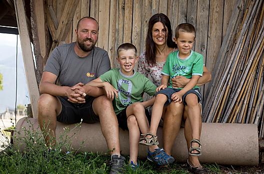 Familie Weifner: Erwin, Paul, Stefanie en Peter