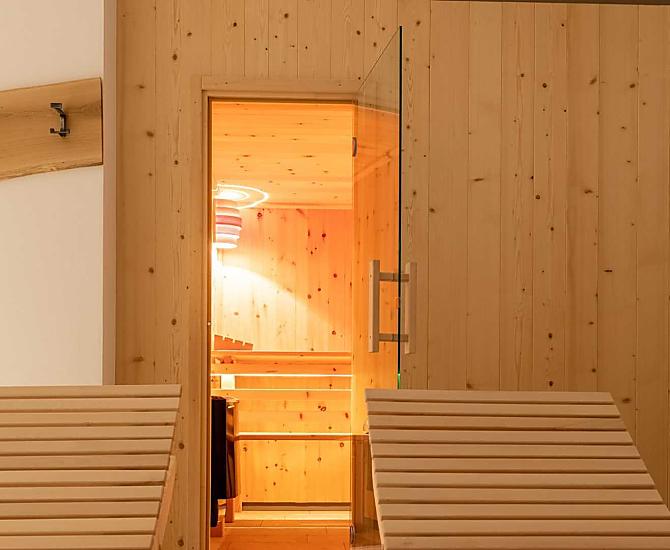 Blik in de sauna.