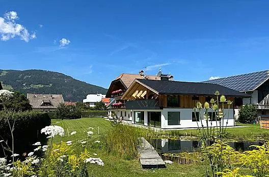 Ons nieuwe houten huis. Hierin bevindt zich het Chalet Anima.
