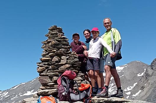 Christine met Roland en hun kinderen Andrea en Florian