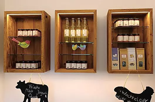 Onze producthoek in de lounge