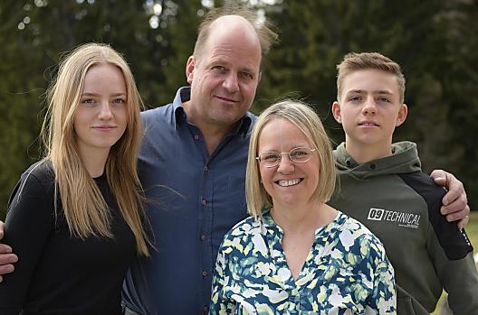 Gerhard en Margit met hun kinderen Hanna en Lukas