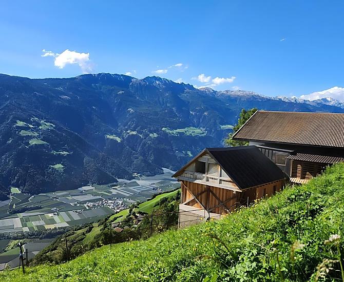 Panoramisch uitzicht over het dal