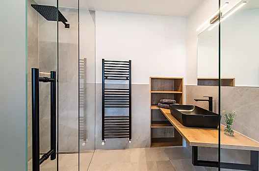 Badkamer van het vakantieappartement Knottnkino