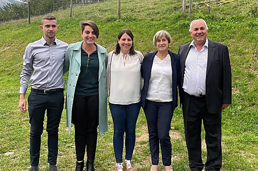 Familie Calliari van rechts naar links: Alexander, Maria, Christiane, Hildegard en Manfred.