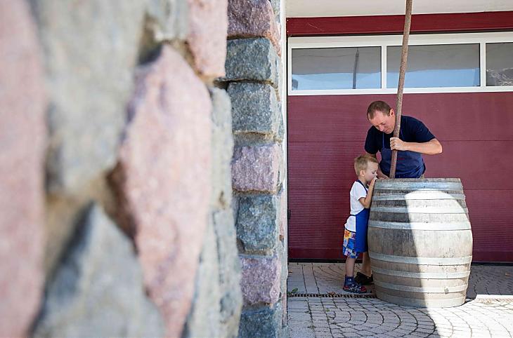Het biodynamische preparaat hoornkiezel of ook hoornmest worden gedurende een uur met de hand omgeroerd.