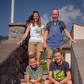 Hannes, Margit, Tim en Simon